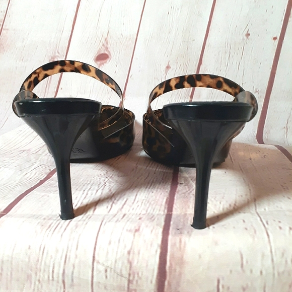 Zara Tortoise Shell Plexi Strap Heeled Mules 6/36 - Picture 5 of 7